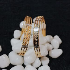 916 Gold Fancy Machine Design Kadli Bangle