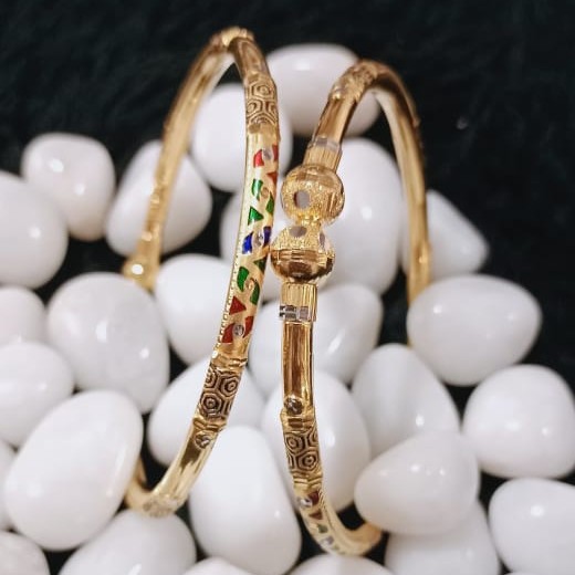 916 Gold Unique Kadli Bangle