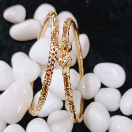 916 Gold Elegant Kadli Bangle