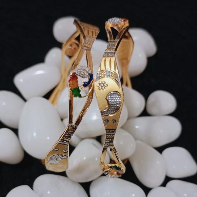 22K Gold Peacock Design Copper Kadli