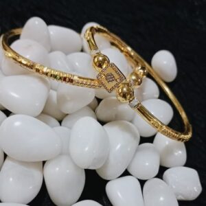 916 Gold Unique Copper Kadli Bangle