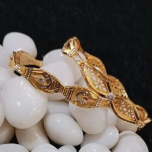 916 Gold Handmade Copper Kadli Bangle