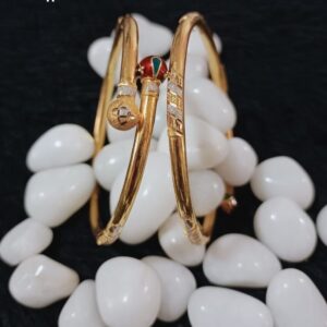 916 Gold Adjustable Copper Kadli Bangle SGC15
