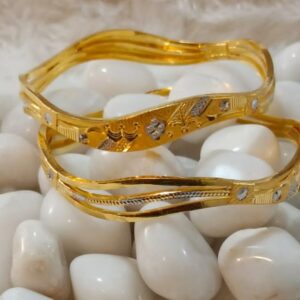 22KT Gold Trendy Wedding Copper Kadli Bangle SGB05