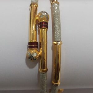 916 Rodium Meena Bangle SG-80