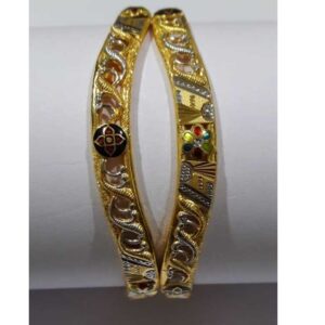 916 Gold Fancy Colorful Designer Copper Kadli