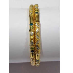 916 Gold Designer Copper Pipe Kadli
