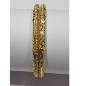 22KT Gold Hallmarked Fancy Pipe Bangle
