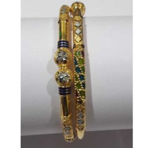 916 Gold Colorful Designer Copper Kadli