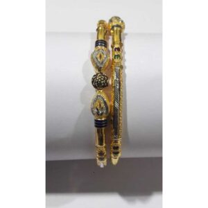 22KT Gold Antique Colorful Pipe Kadli