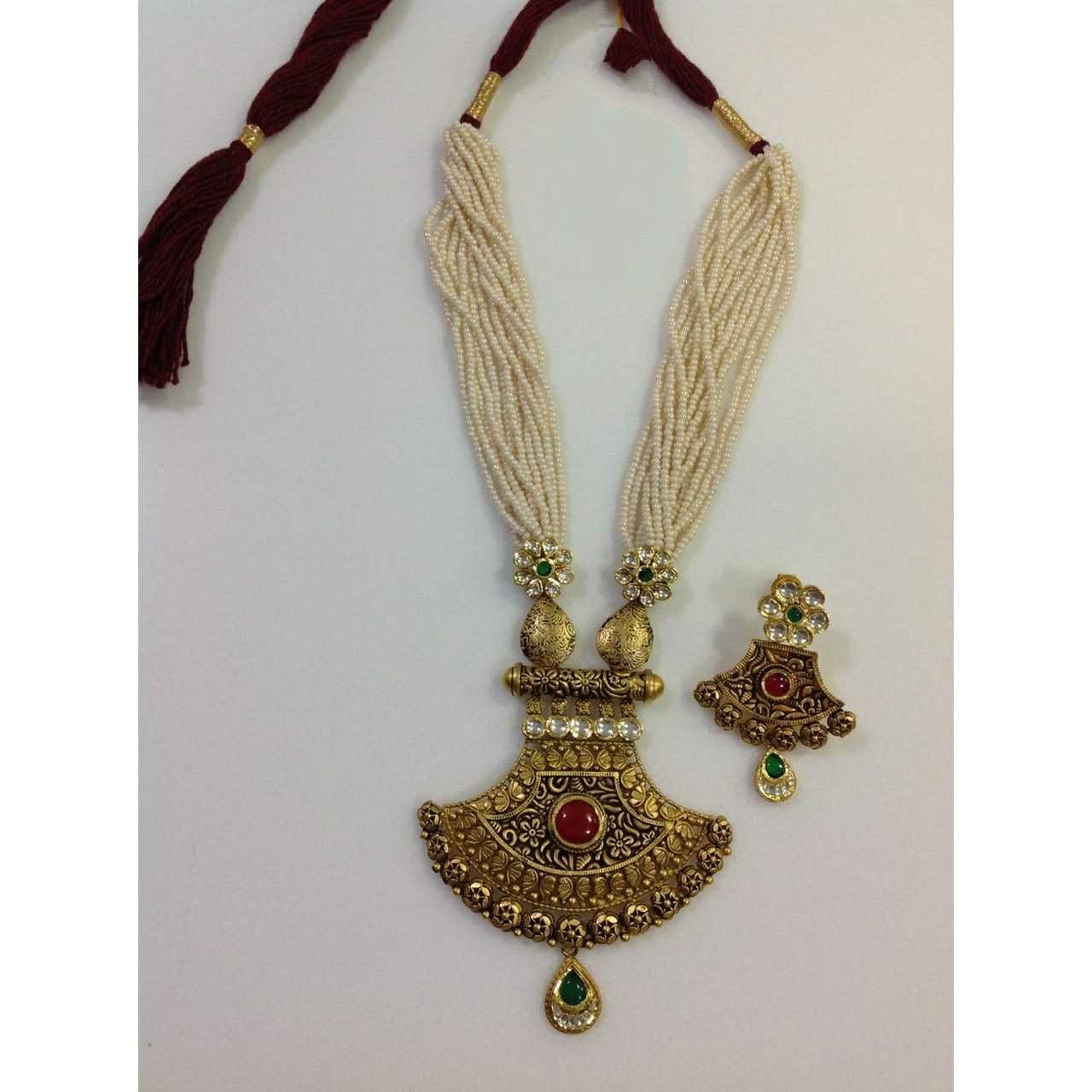 22KT Gold Ladies Jadtar Designer Necklace set