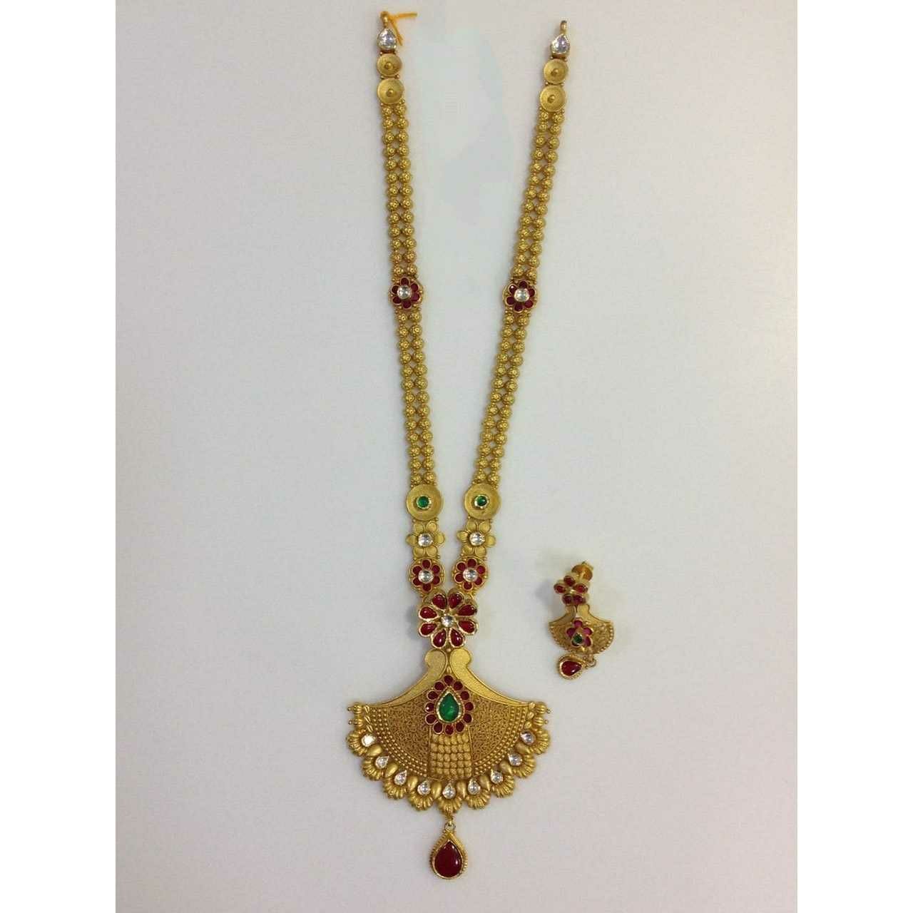 916 Gold Ladies Antique Necklace Set Yellow