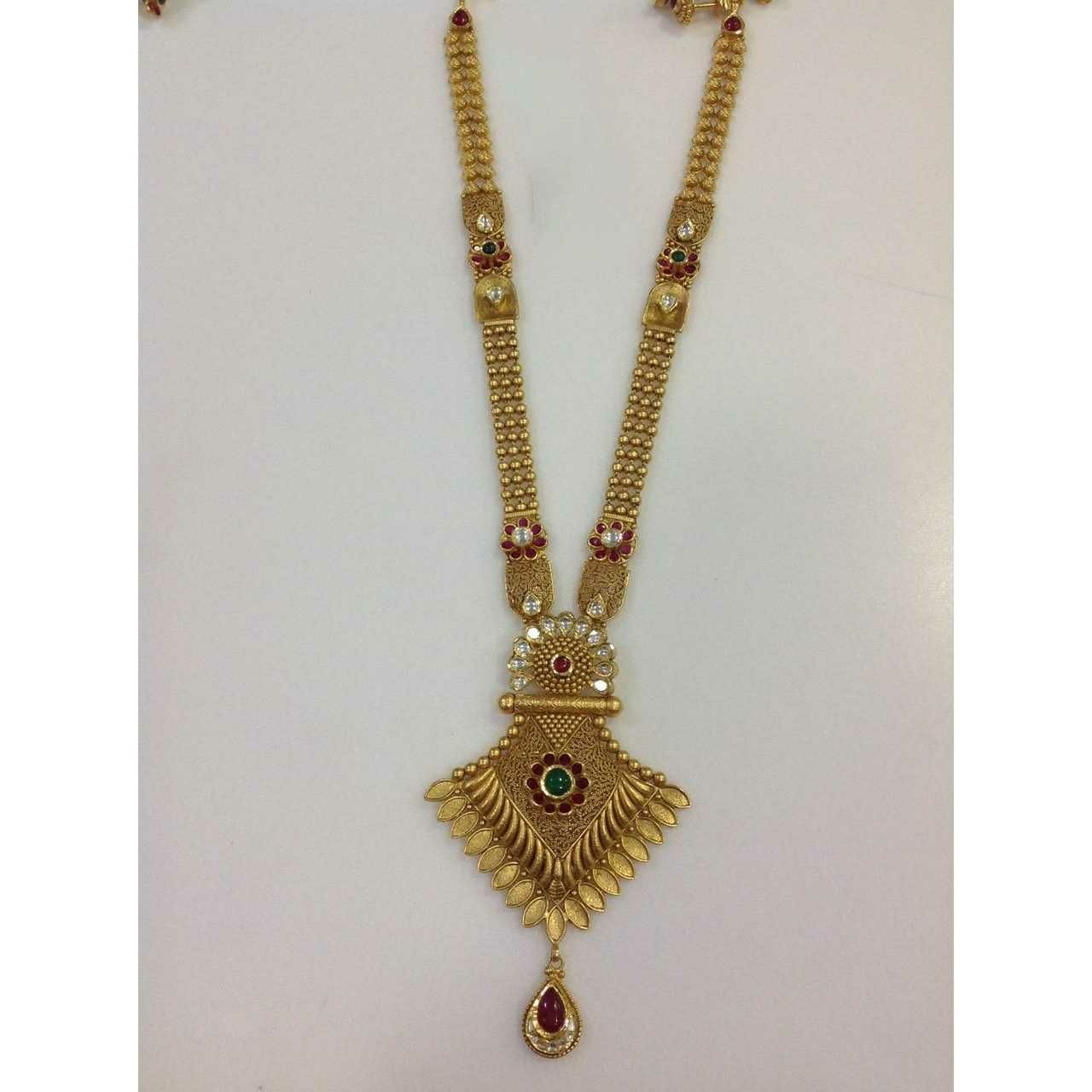 Gold Ladies Jadtar Antique Necklace