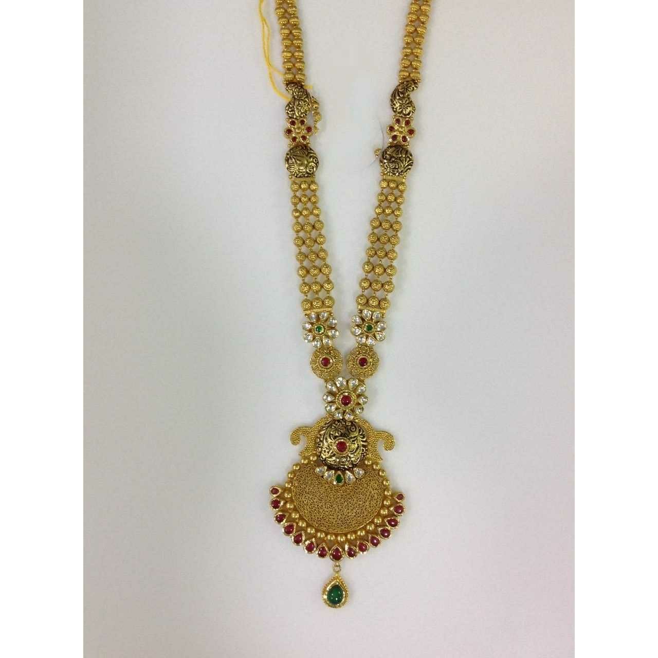 916 Gold Ladies Indian Jadtar Antique Necklace set