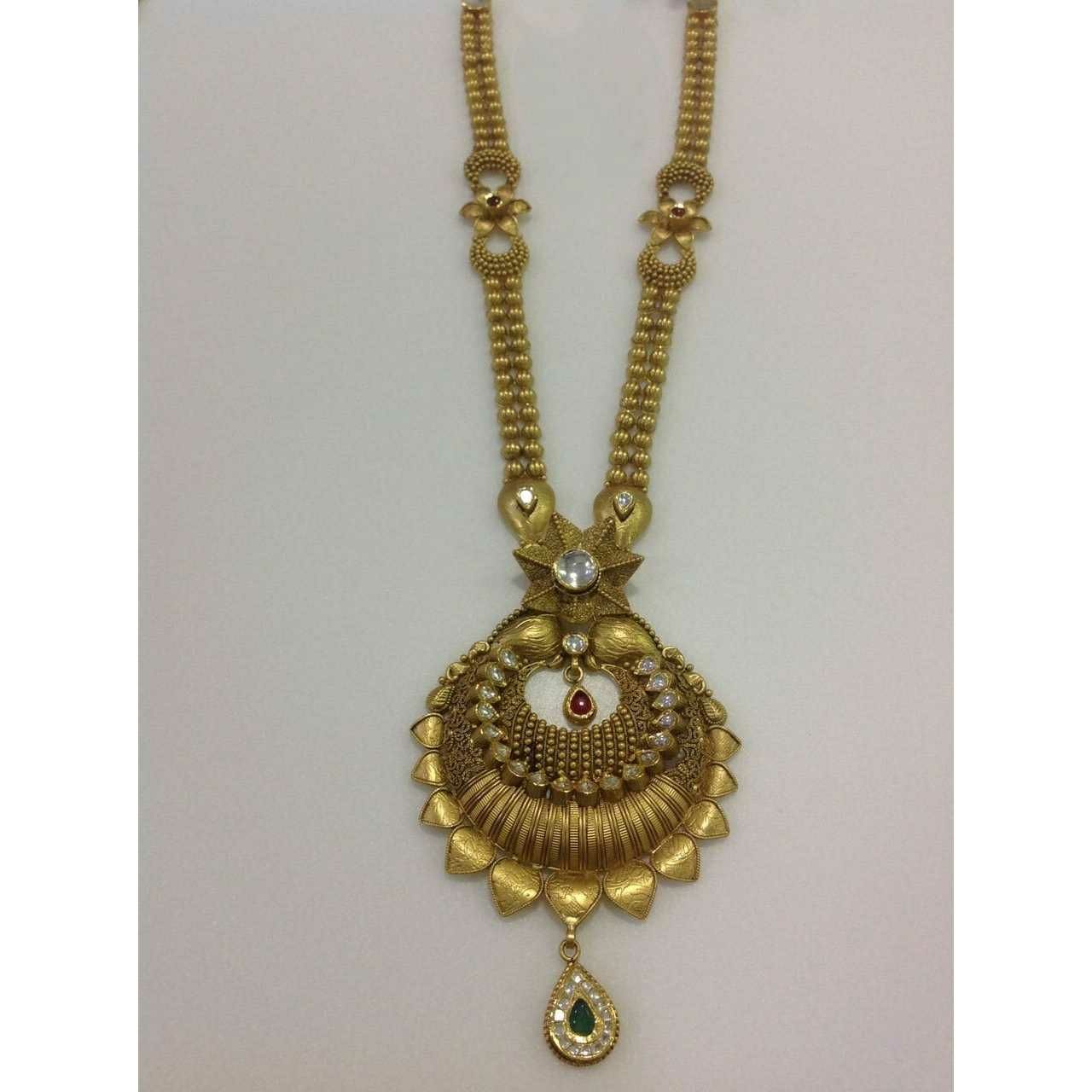 Gold Ladies Antique Jadtar Wedding Necklace