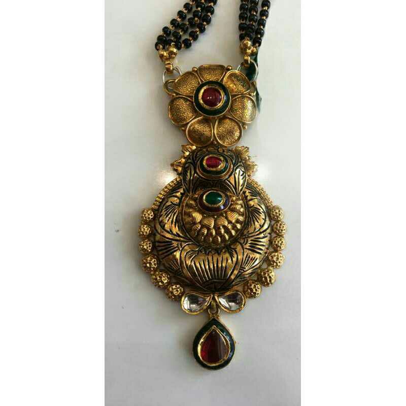 22KT Gold Ladies Jadtar Antique Mangalsutra