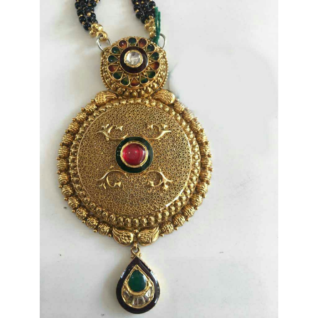 22KT Gold Ladies Jadtar Antique Mangalsutra