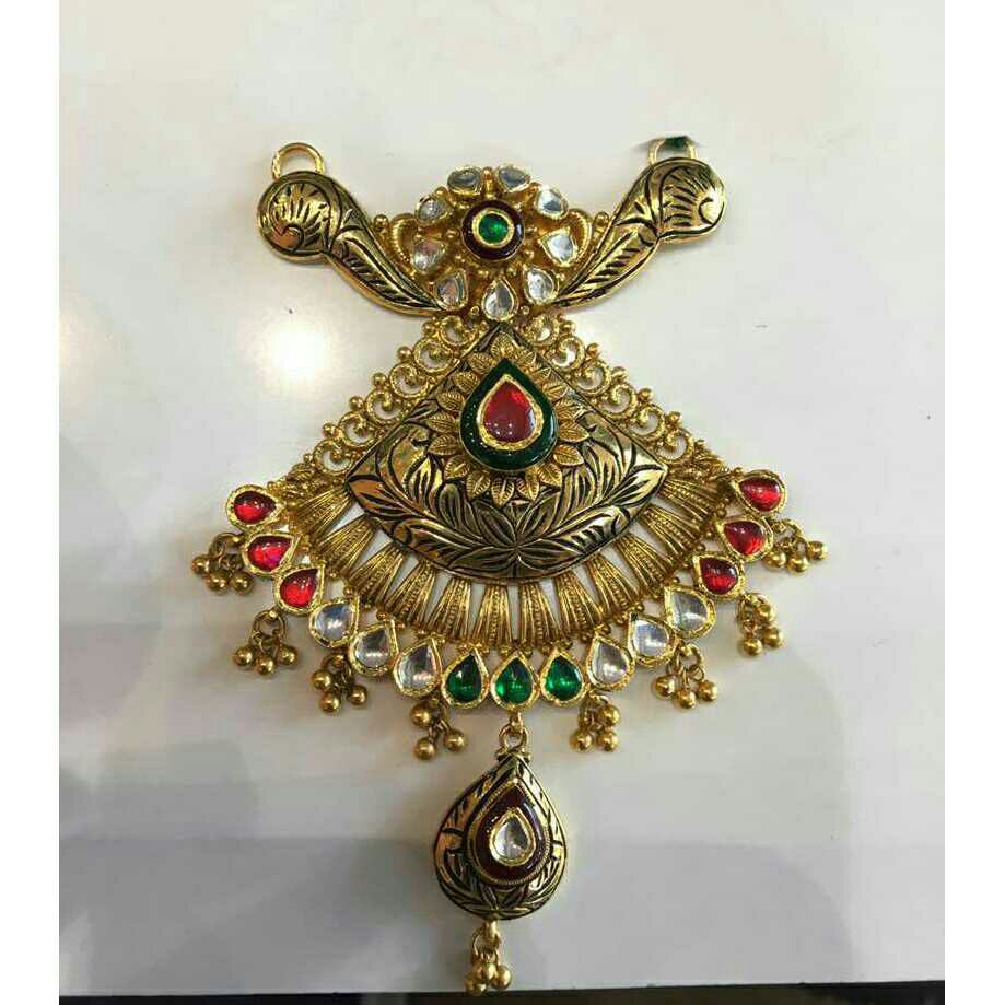 Gold Ladies Jadtar Antique Mangalsutra Pendant