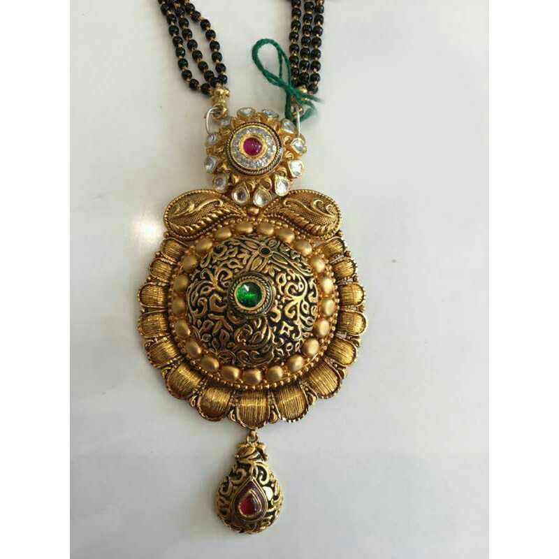 Gold Antique Ladies Jadtar Fancy Mangalasutra