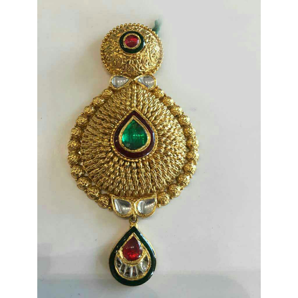 916 Gold Ladies Jadtar Fancy Mangalsutra Pendant