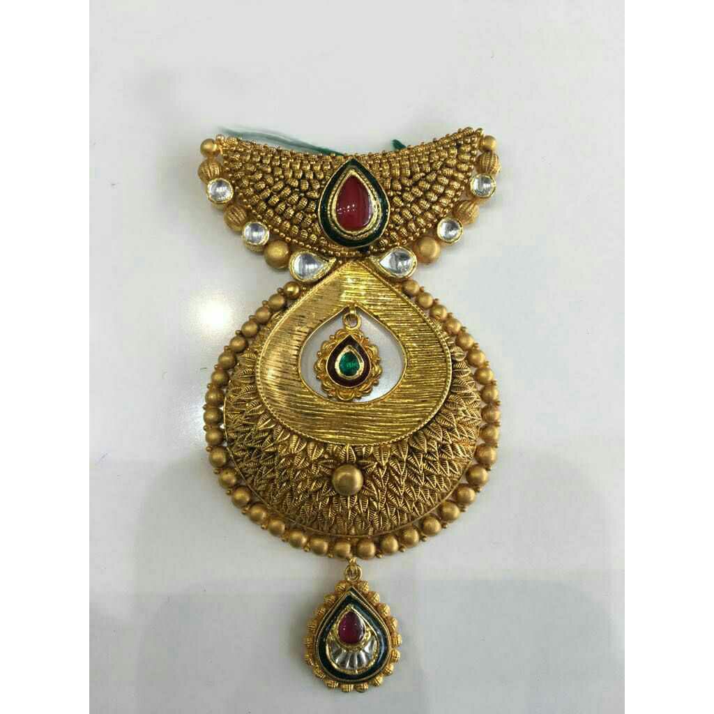 22KT Gold Ladies Jadtar Antique Mangalsutra Pendant