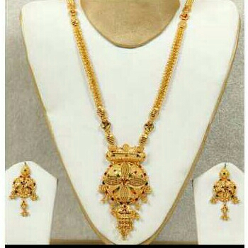 22KT Gold Rajwadi Necklace Set