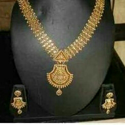 22KT Gold Rajwadi Necklace Set