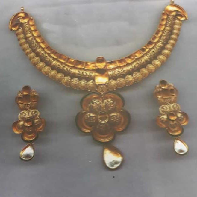 22KT Gold Ladies Indian Fancy Necklace Set