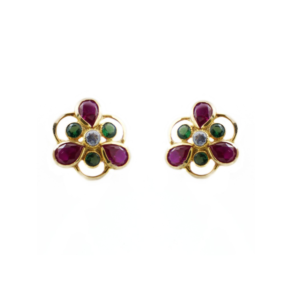 18K Gold Colour Stone Tops