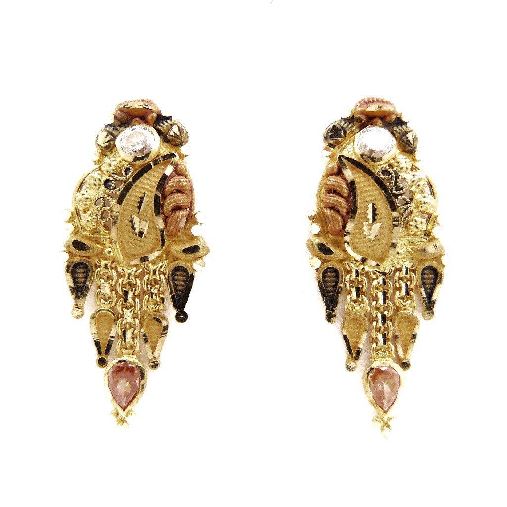 22K Gold Fancy Earring