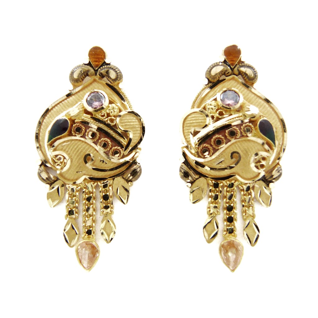 22K Gold Fancy Earring