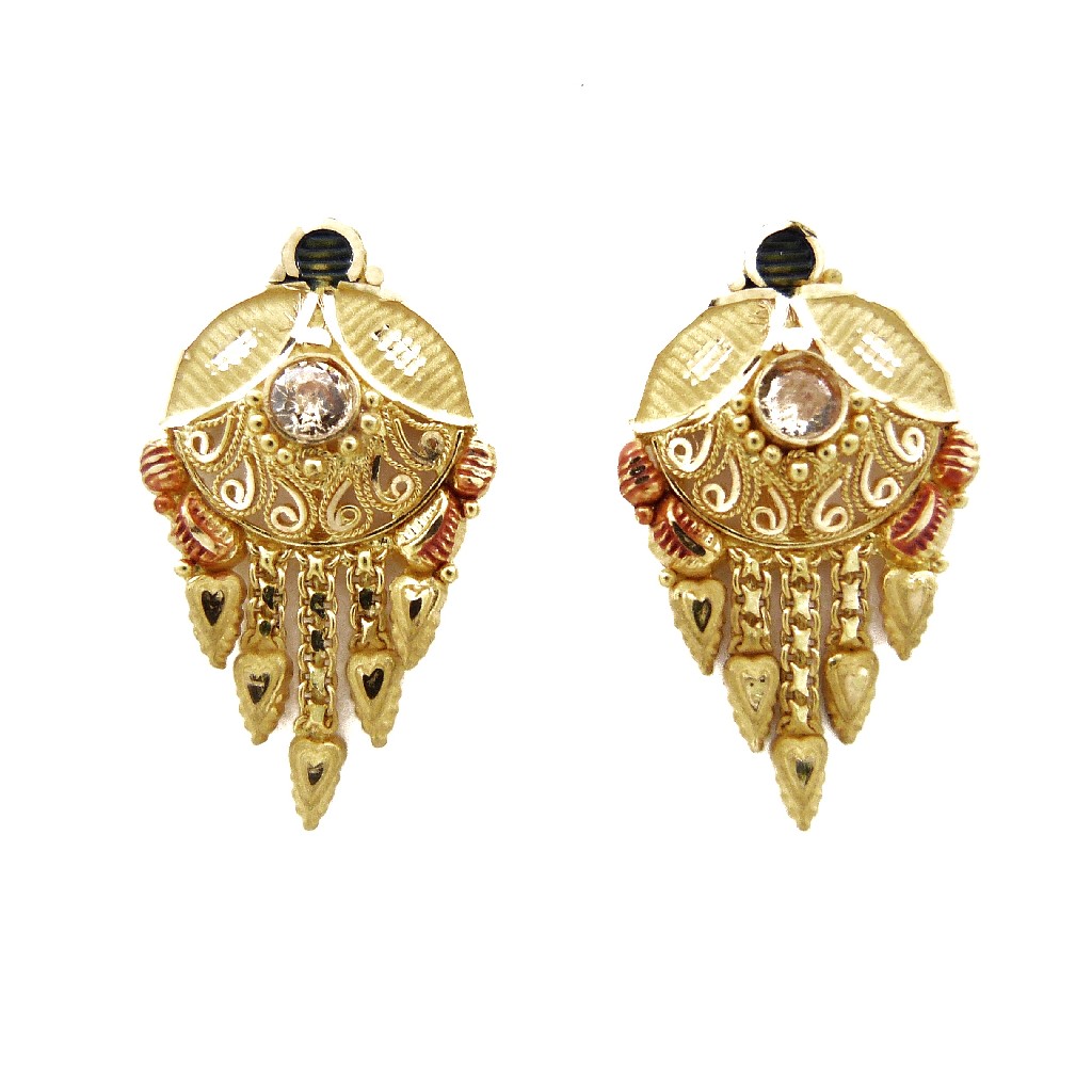 22K Gold Fancy Earring