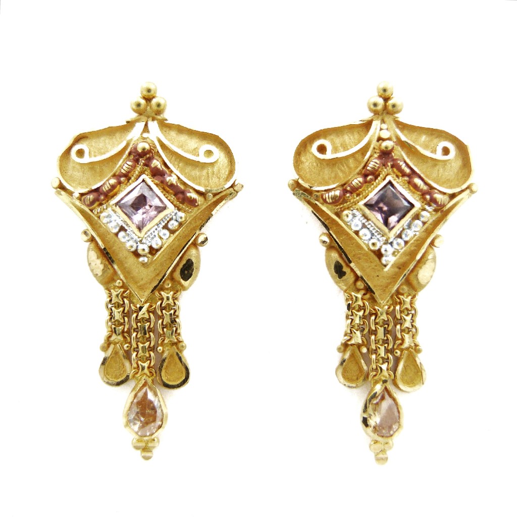 22K Gold Fancy Earring