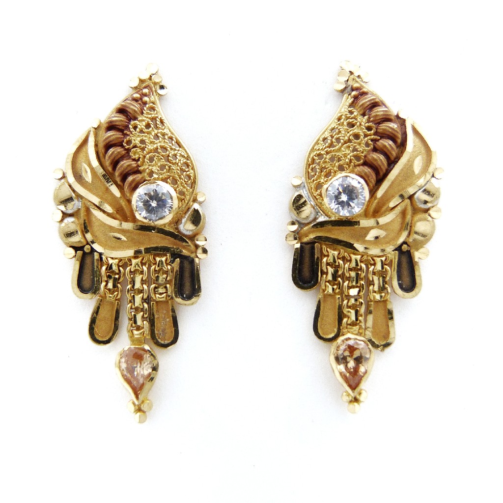 22K Gold Fancy Earring