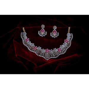 Designer Diamond Necklace Set Dns-6