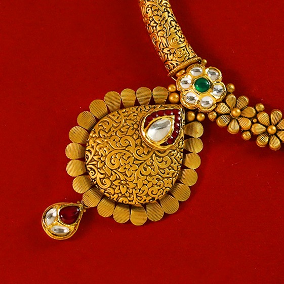 916 gold antique necklace set - Image 2