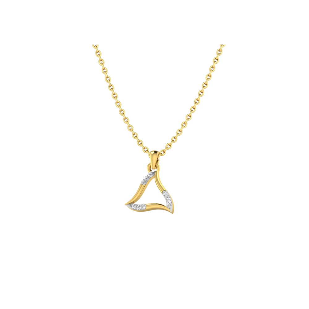 triangle gold pendent