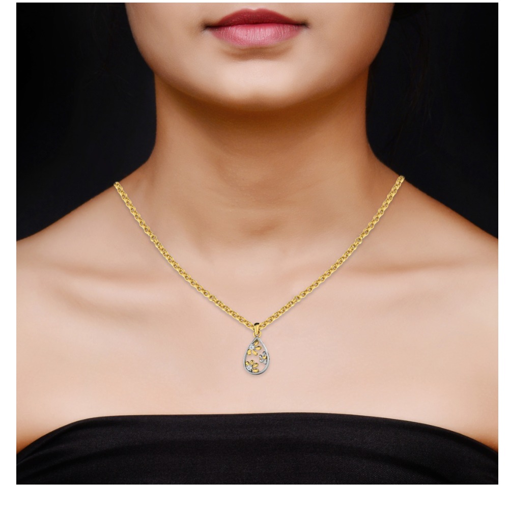 Floral Gold Pendent - Image 2