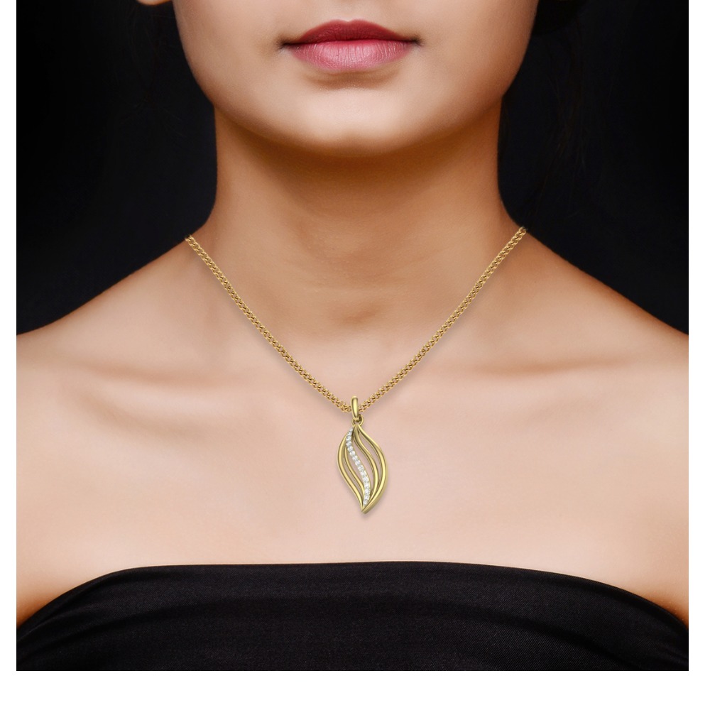 ladies leaf pendent - Image 2
