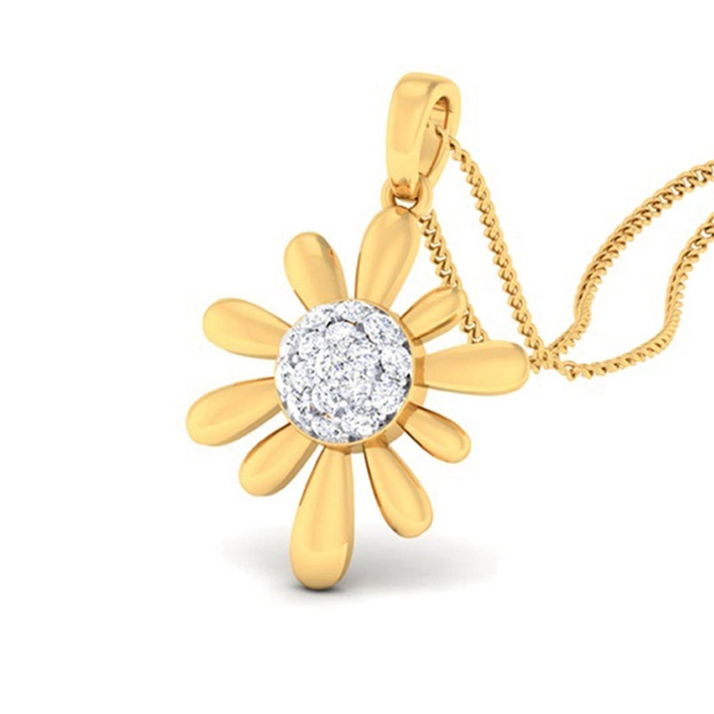 floral diamond pendant