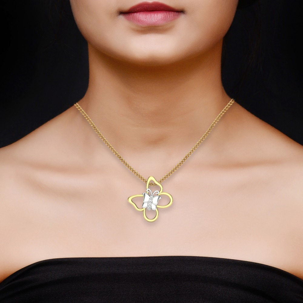 tilted butterfly pendent - Image 2