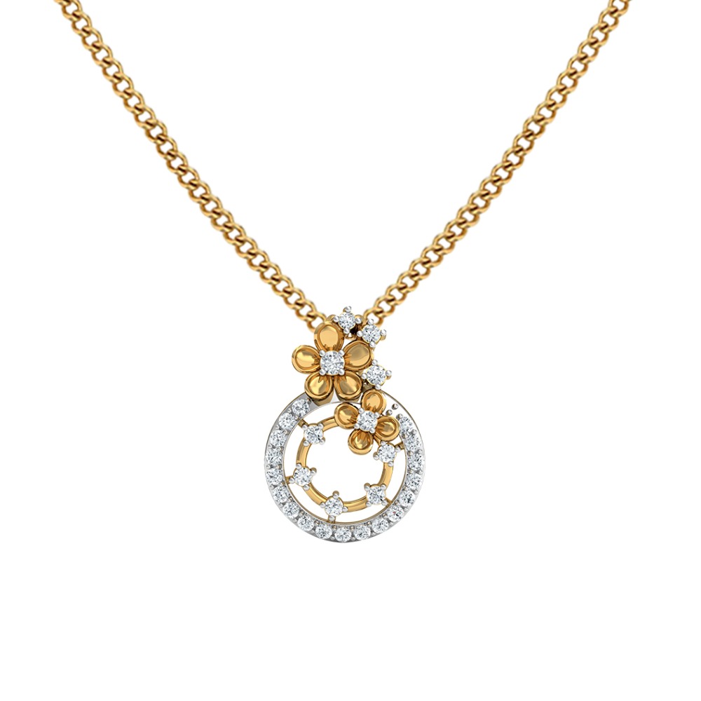 outline diamond pendent