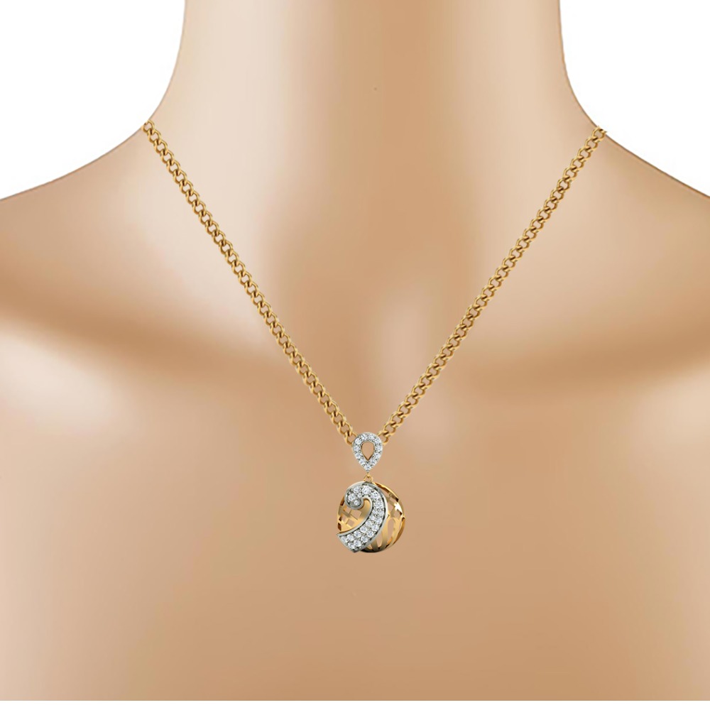 round diamond pendent - Image 2