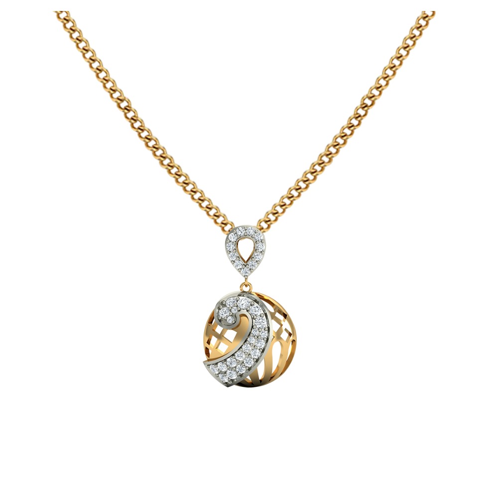 round diamond pendent