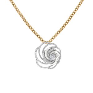 floral diamond pendent