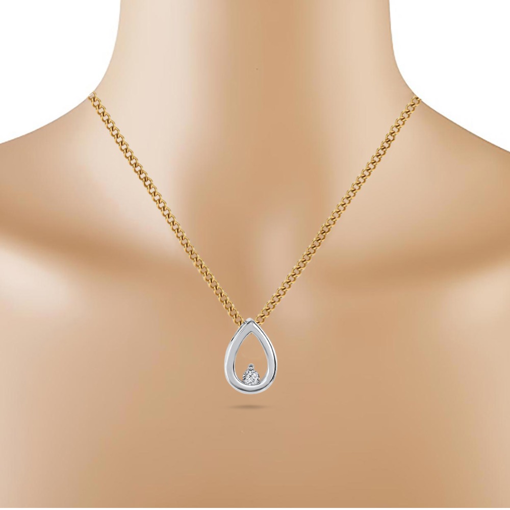 drop trillion diamond pendant - Image 2