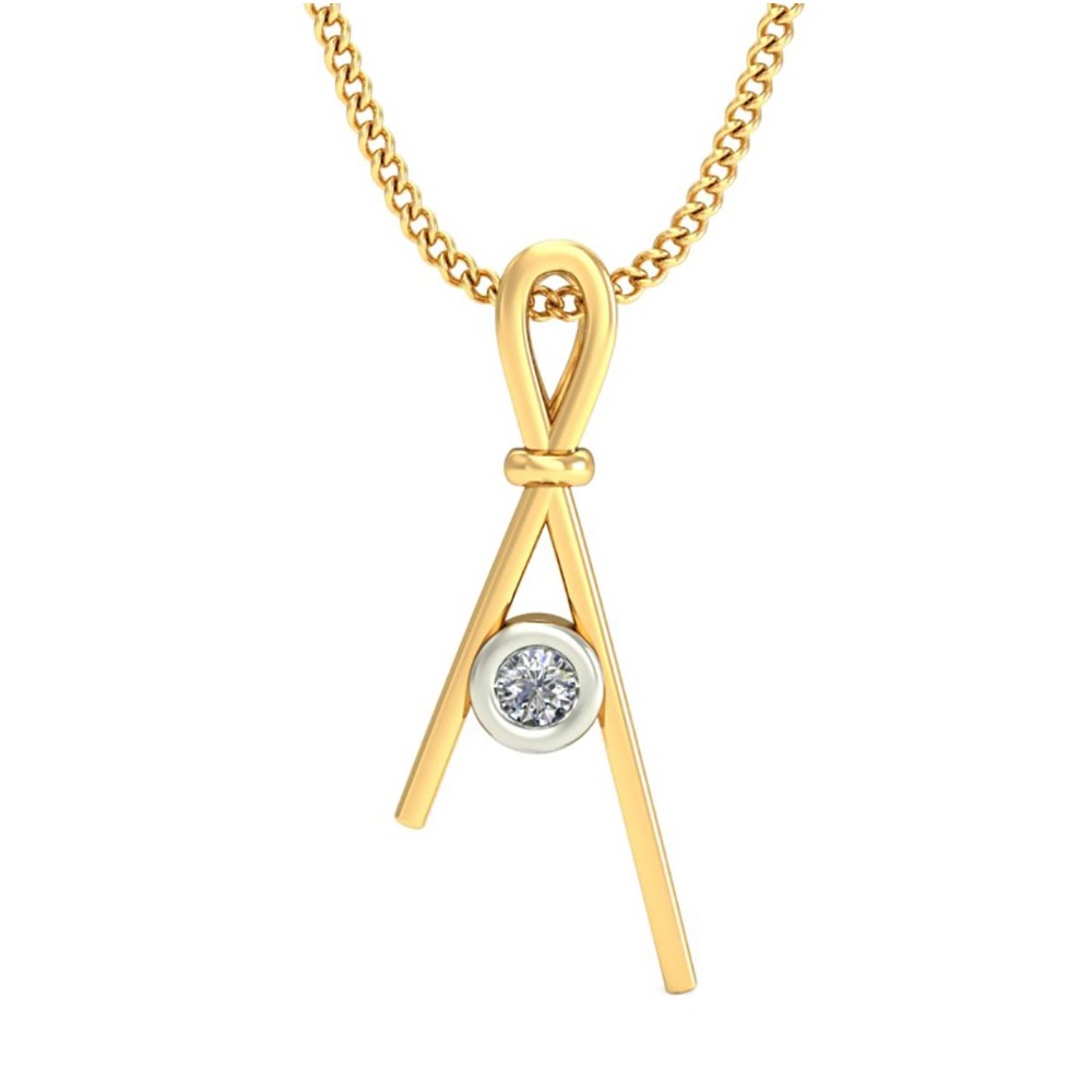 knot with diamond pendant