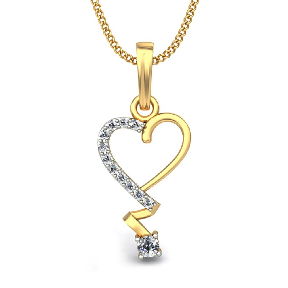 ribbon heart pendant