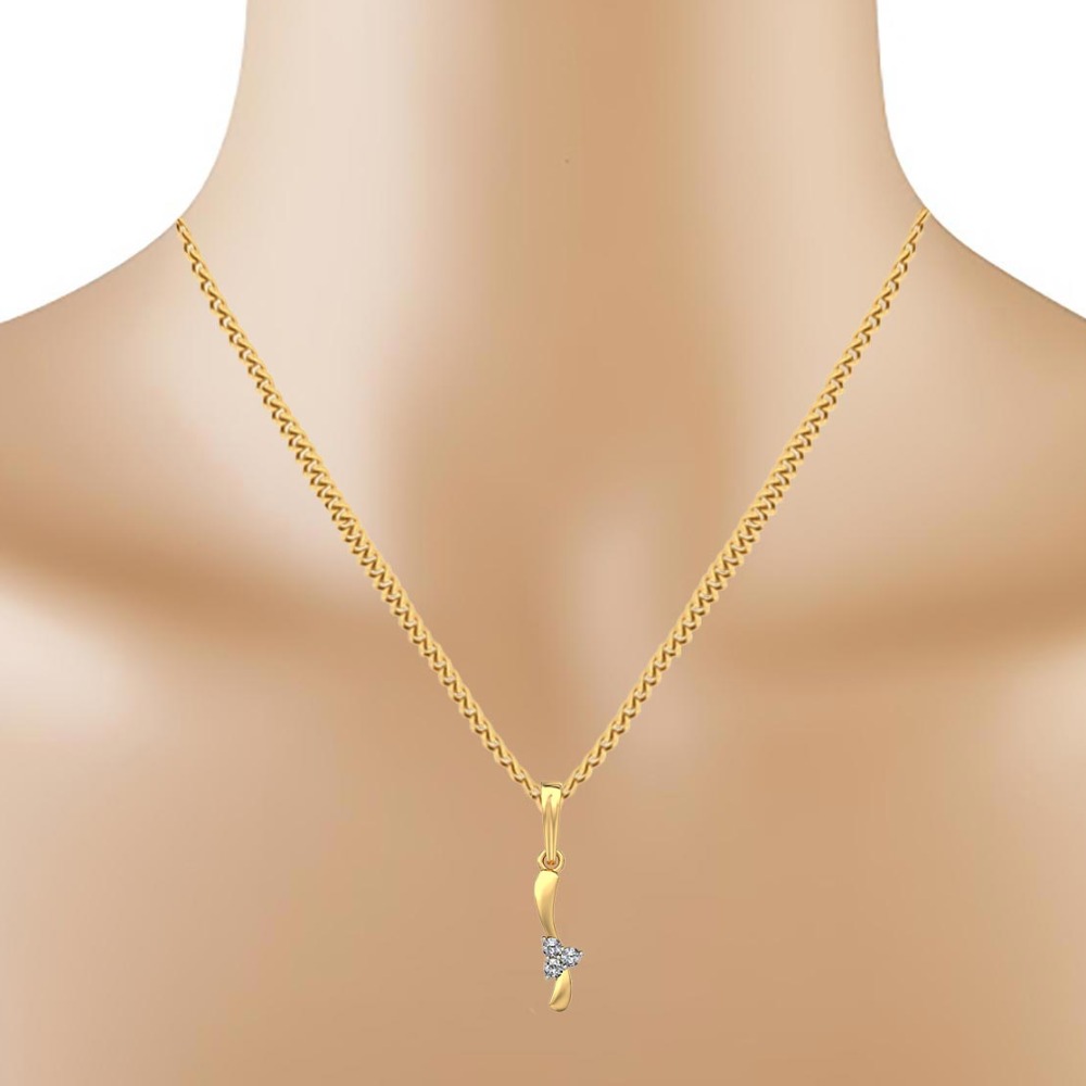 single twist diamond pendant - Image 2