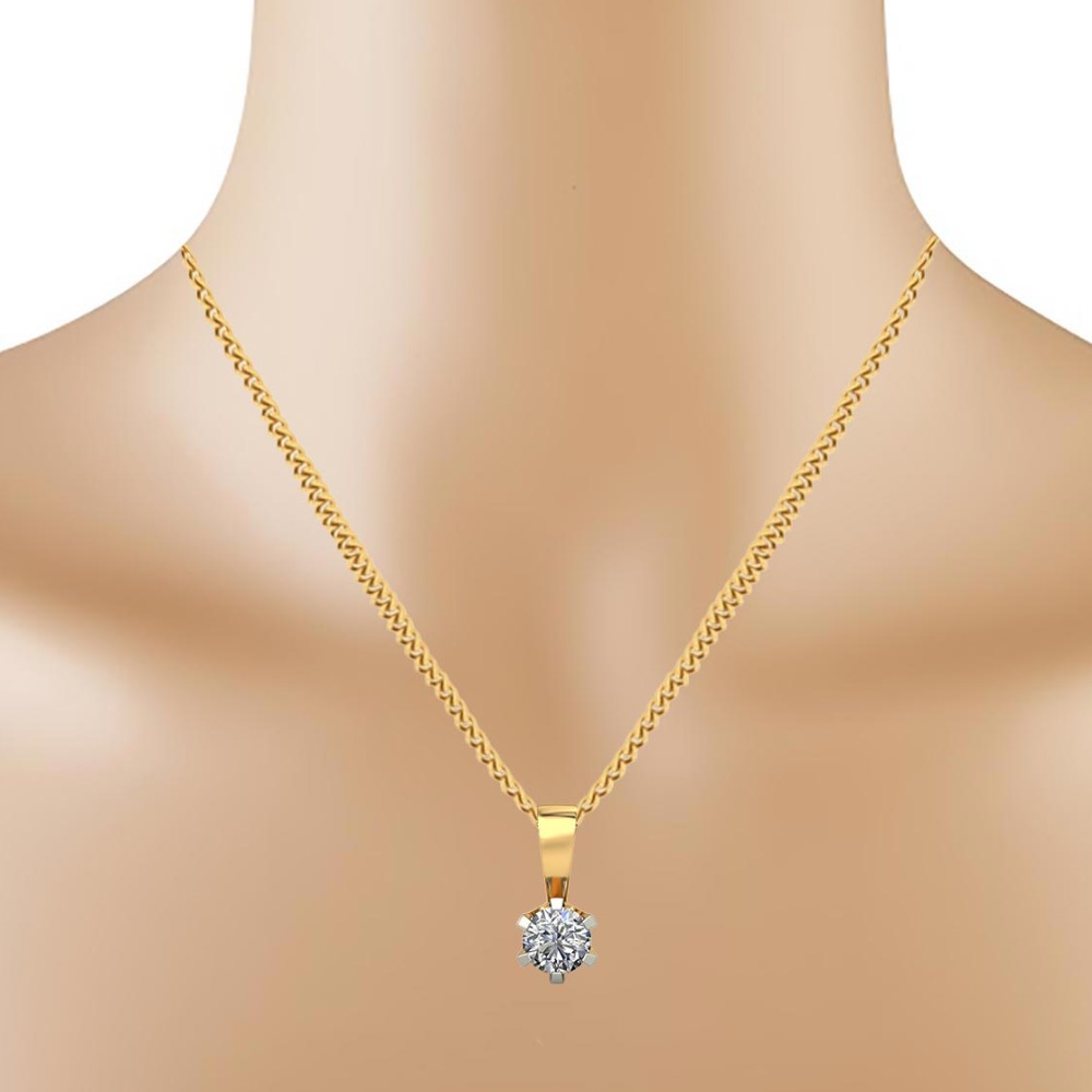 solitaire diamond pendant - Image 2